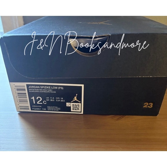 Jordan‎ Spizike Low White/Team Red (GS) Size 12 Youth NIB - Picture 6 of 6